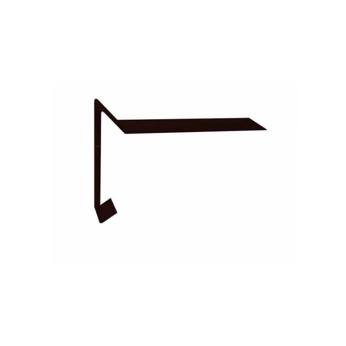 Планка ветровая для мягкой кровли 100х20х70 0,5 Quarzit lite с пленкой RR 32 темно-коричневый
