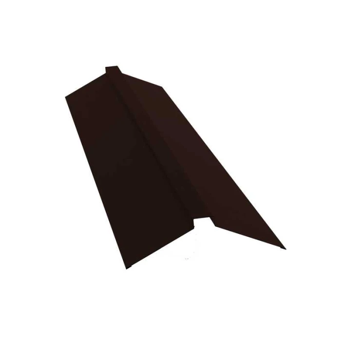 Планка конька плоского 150х40х150 0,5 Satin Мatt RAL 8017 шоколад